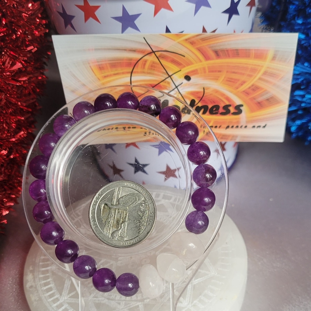 Amethyst and Rose Quartz Bracelet
